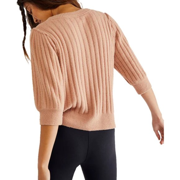 Free People Sloane Cardi Cafe Cream NWT Size X-Small - Picture 2 of 4